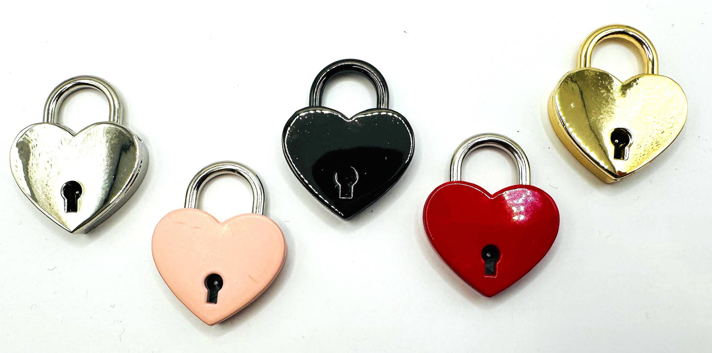 Heart-shaped Metal Lock + Key