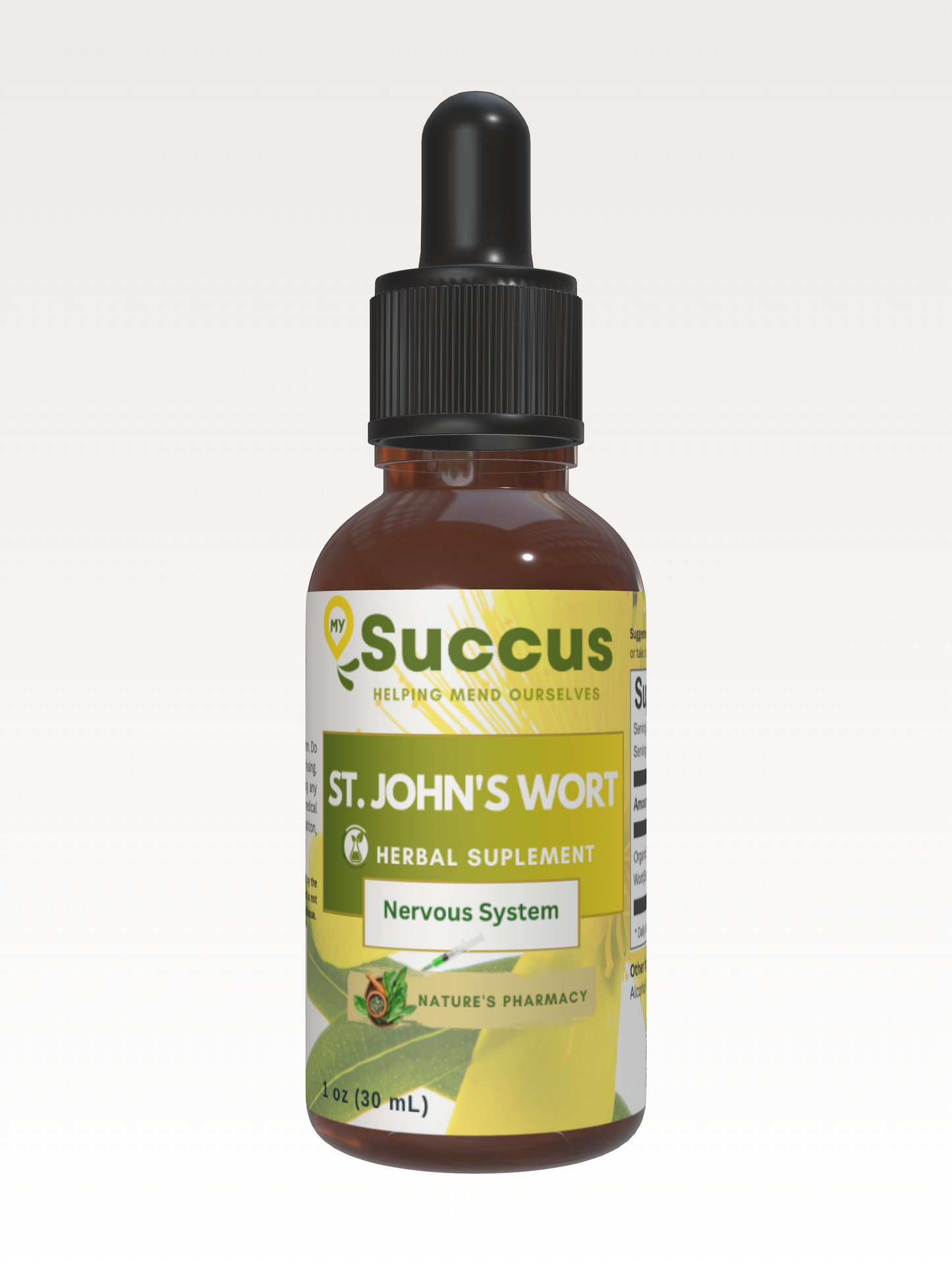 St. John's Wort Tincture | Nervous System (High Potency) | Alcohol-Free | 1 fl oz