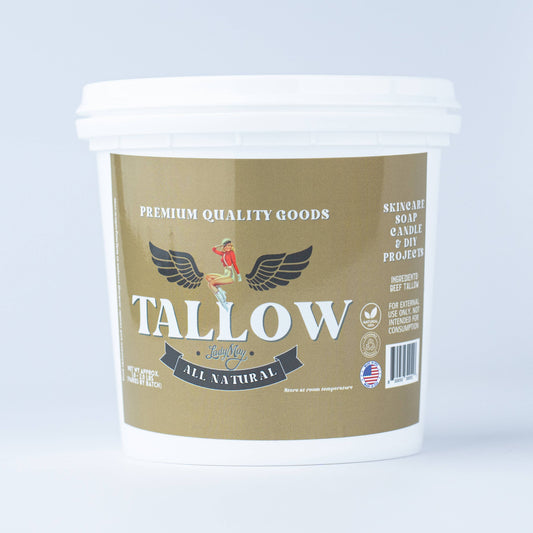Unscented Grass-Fed Beef Tallow | 2 Pounds | Lady May Tallow