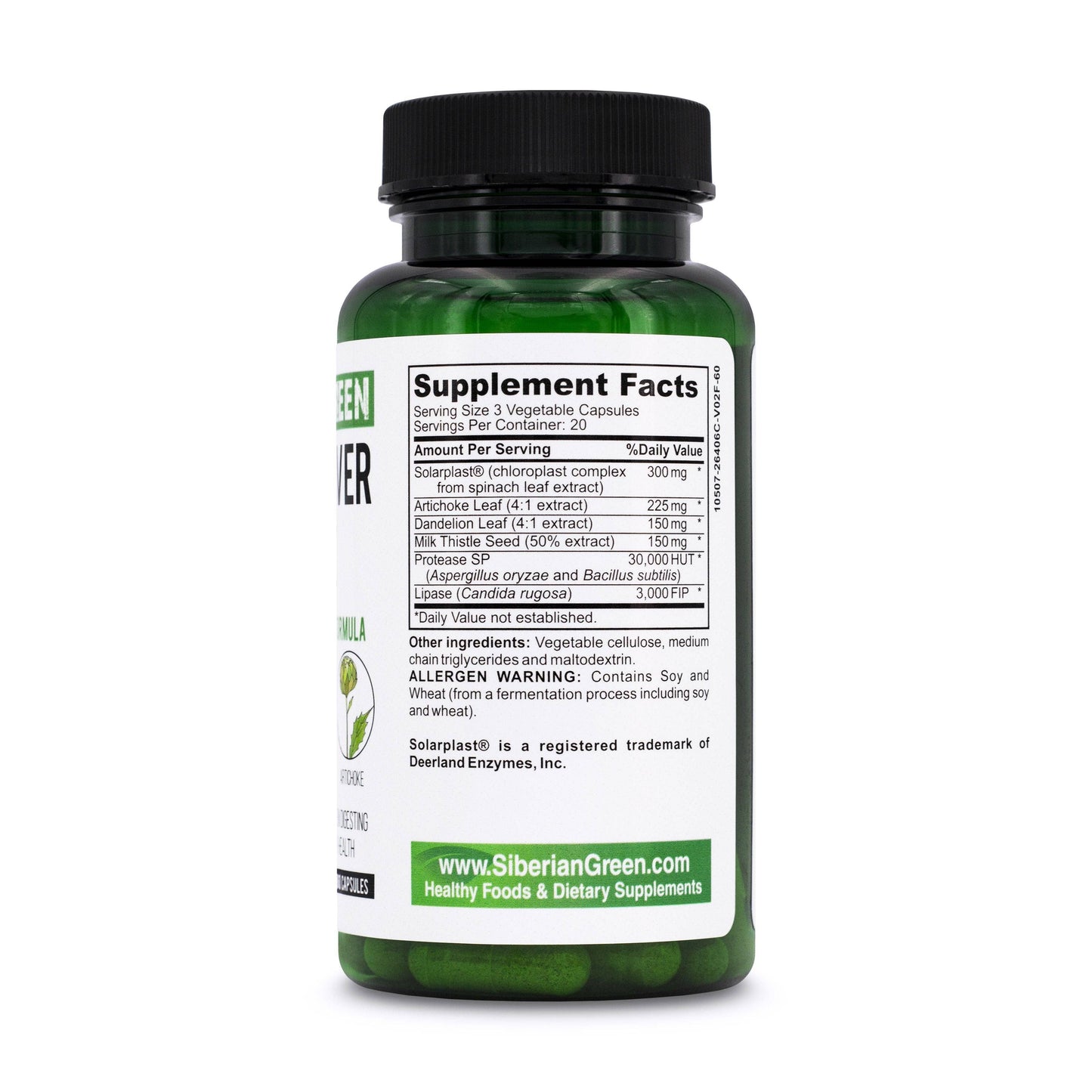 Herbal Liver Detox 60 Caps | Milk Thistle Artichoke Dandelion