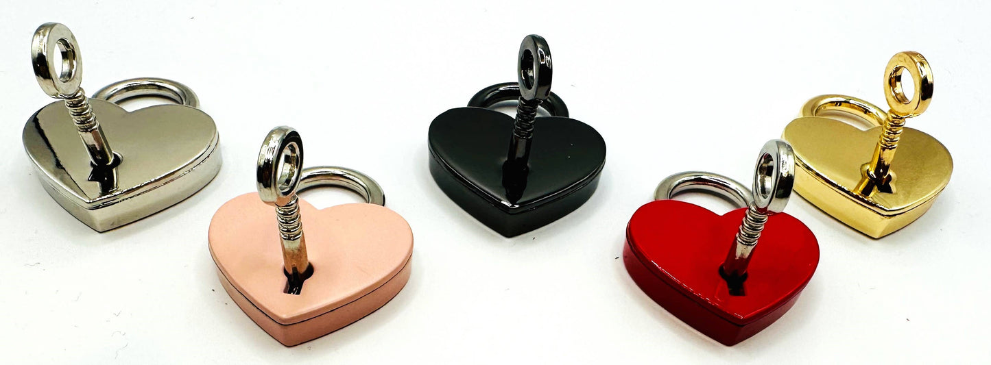 Heart-shaped Metal Lock + Key