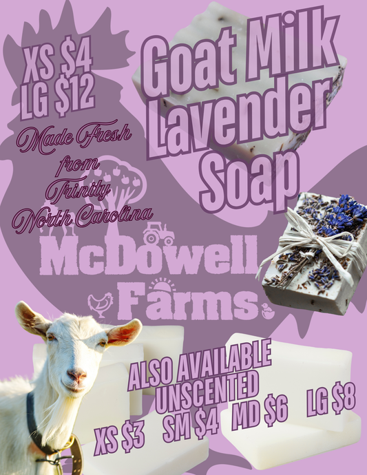 Goat Milk Soap | Herbal + Lavender | Unscented | Locally Made by McDowell Farms
