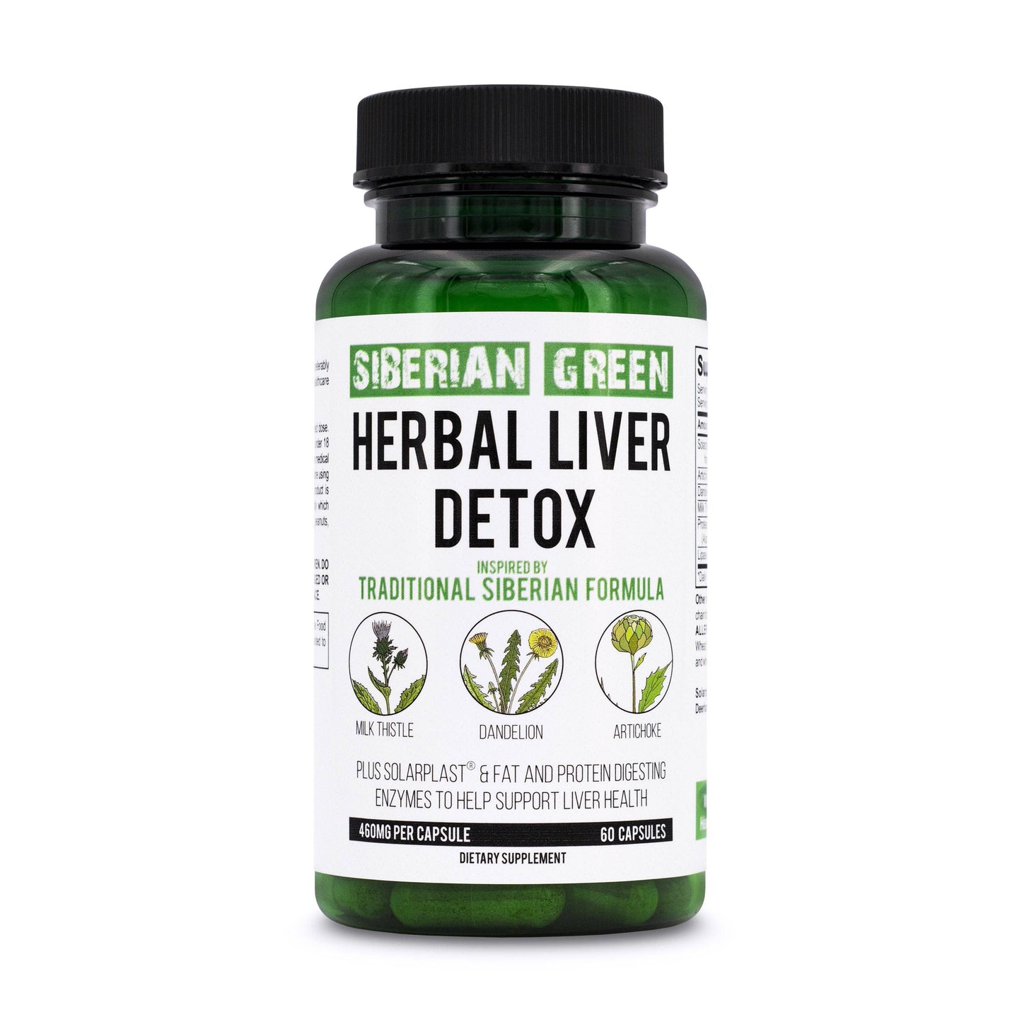 Herbal Liver Detox 60 Caps - Milk Thistle Artichoke Dandelion