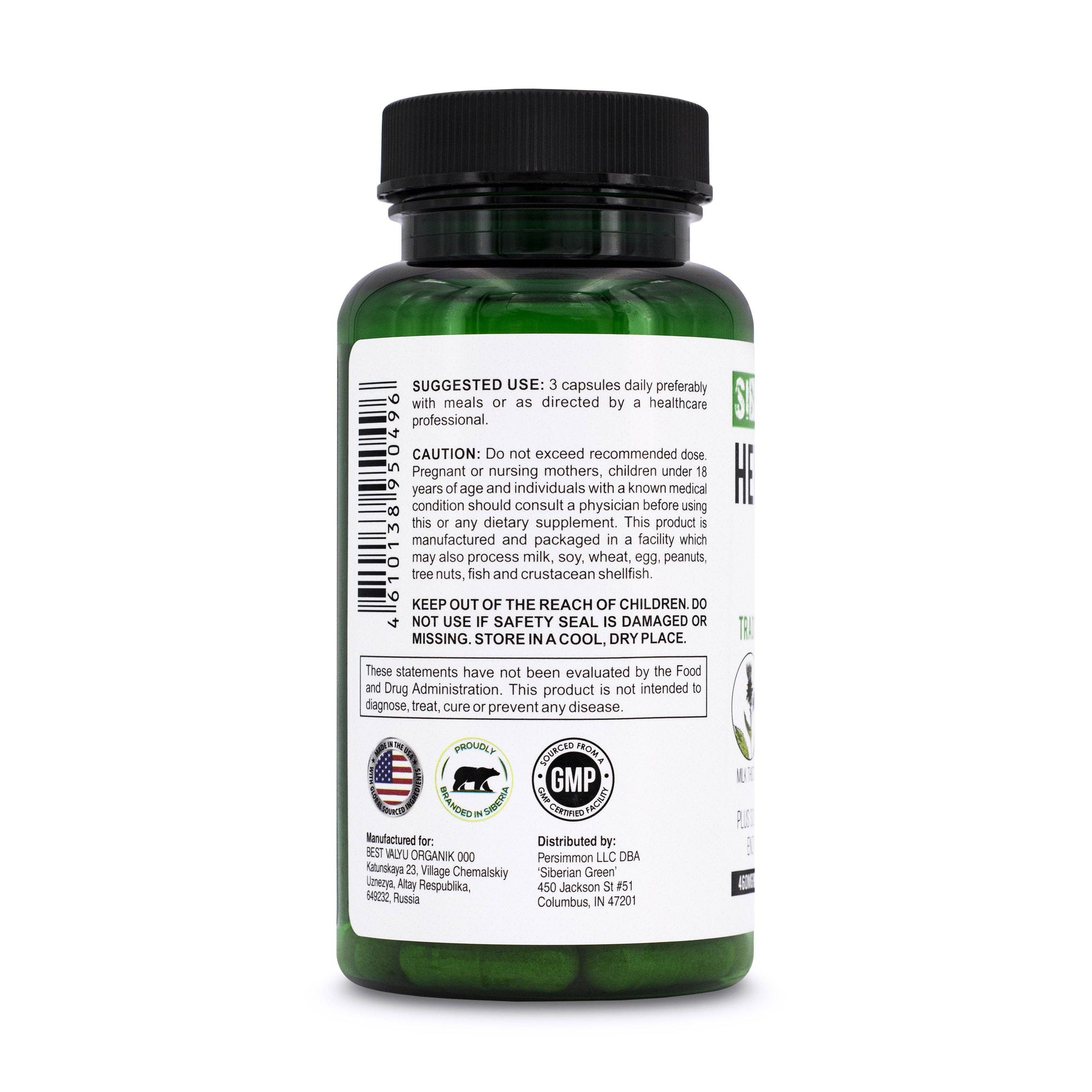 Herbal Liver Detox 60 Caps | Milk Thistle Artichoke Dandelion