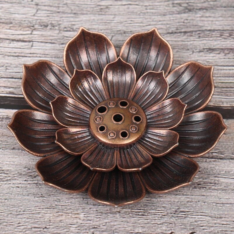 Bronze Lotus Incense Burner