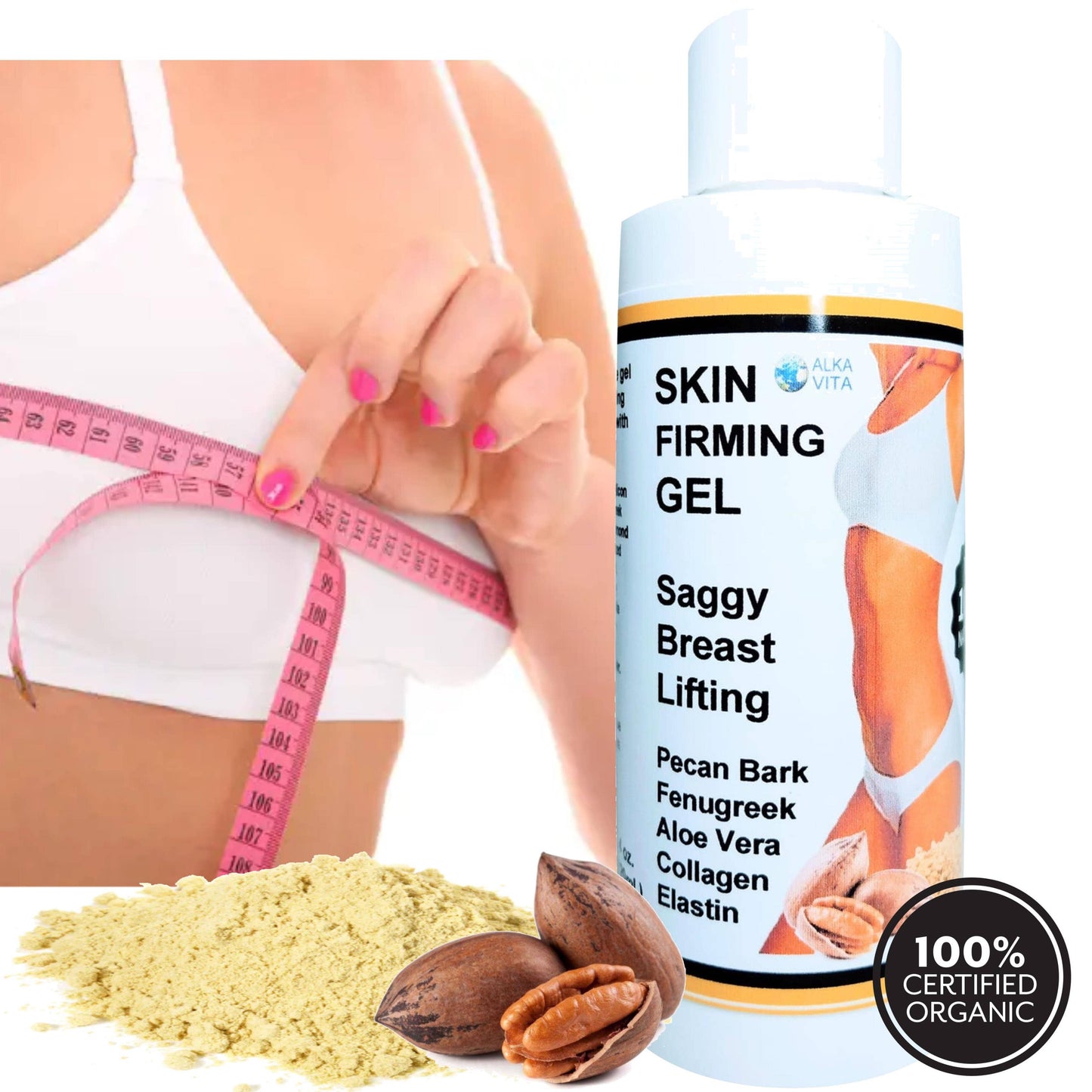 Skin Firming Silicon Gel Saggy Breasts Fenugreek & Elastin