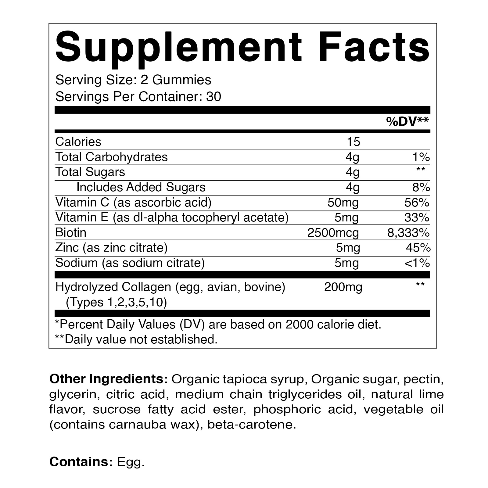 Collagen Gummies | Zinc & Biotin