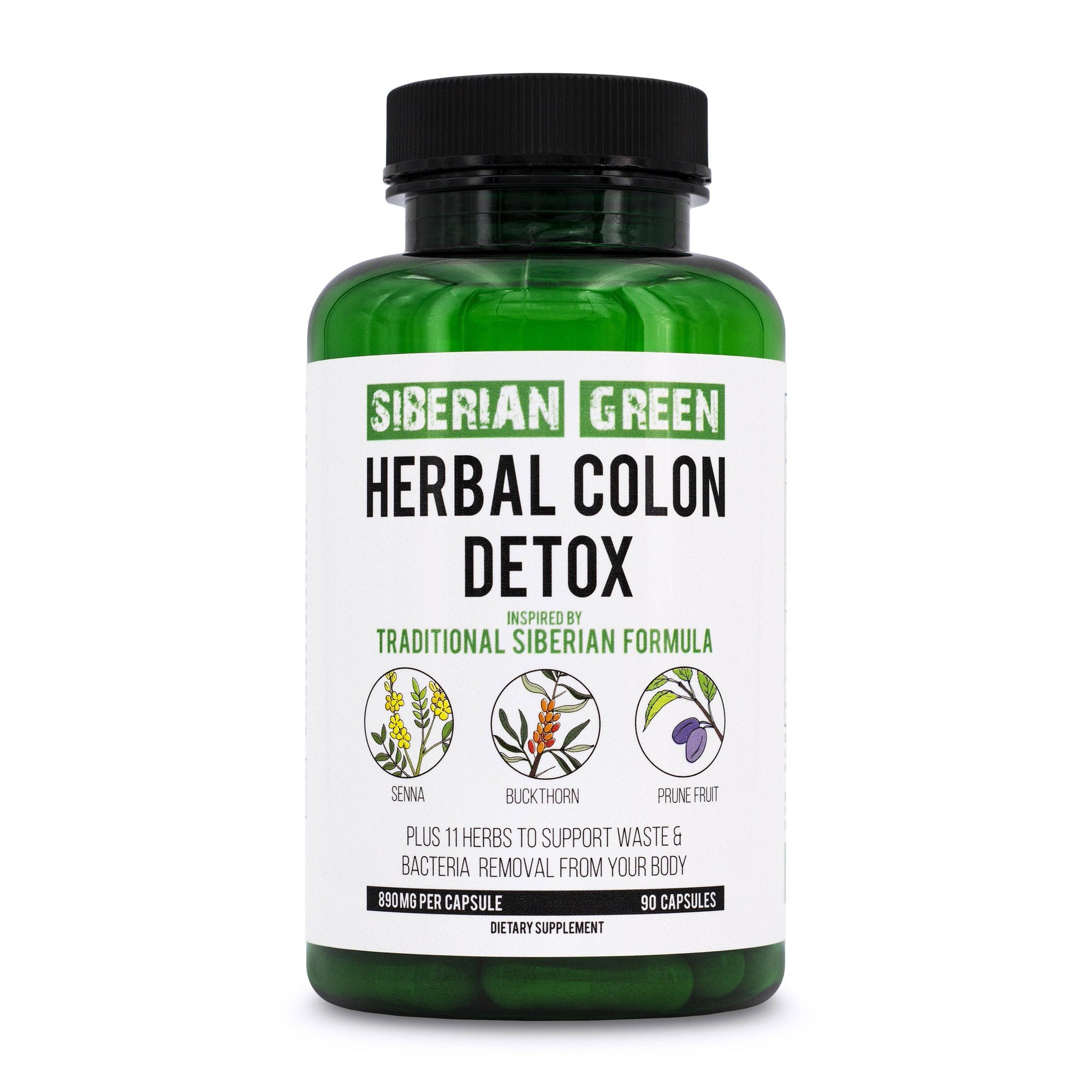 Herbal Colon Detox | Senna Buckthorn Prune | 90 Capsules