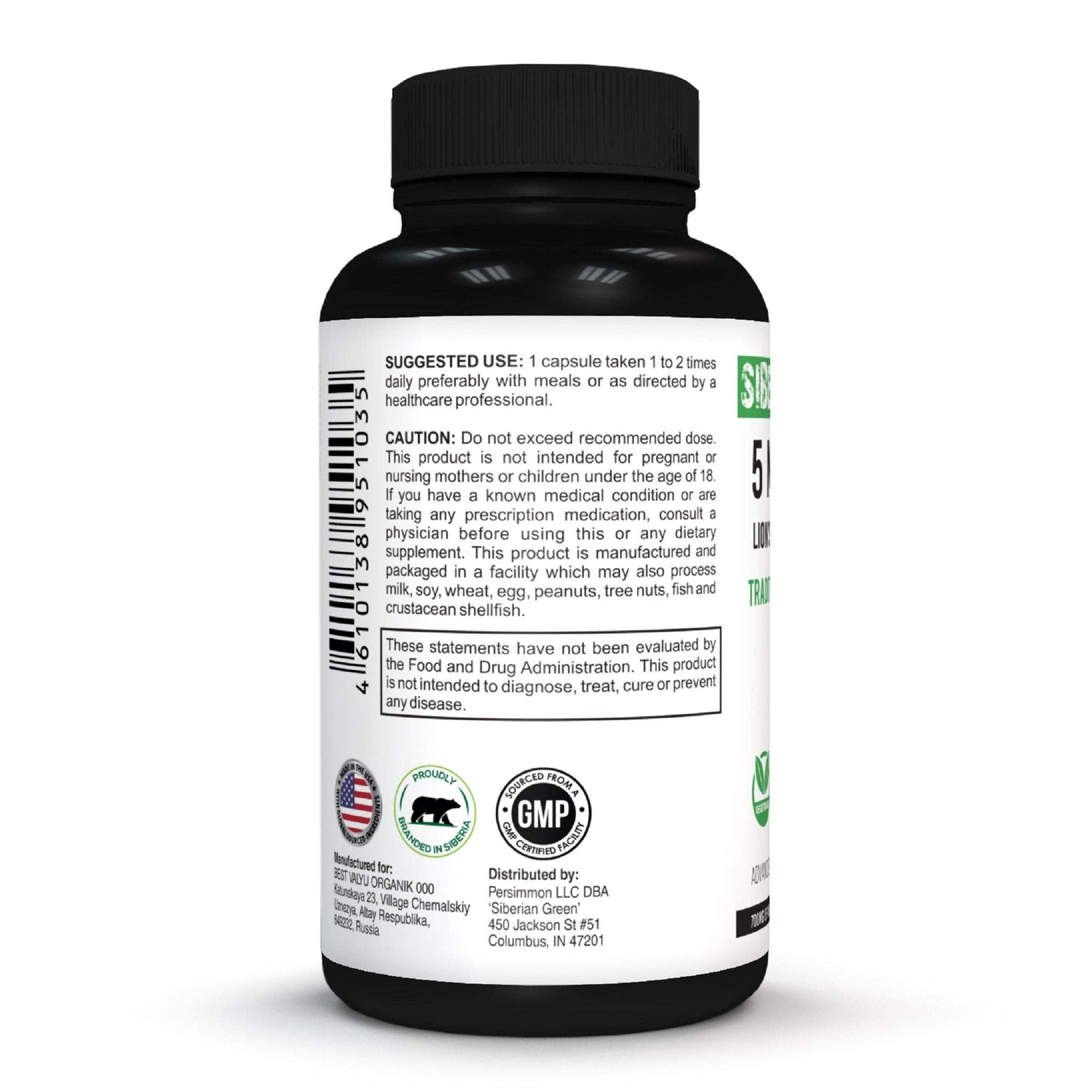 5 Mushrooms Formula |  60 Capsules