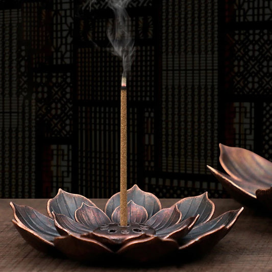 Bronze Lotus Incense Burner