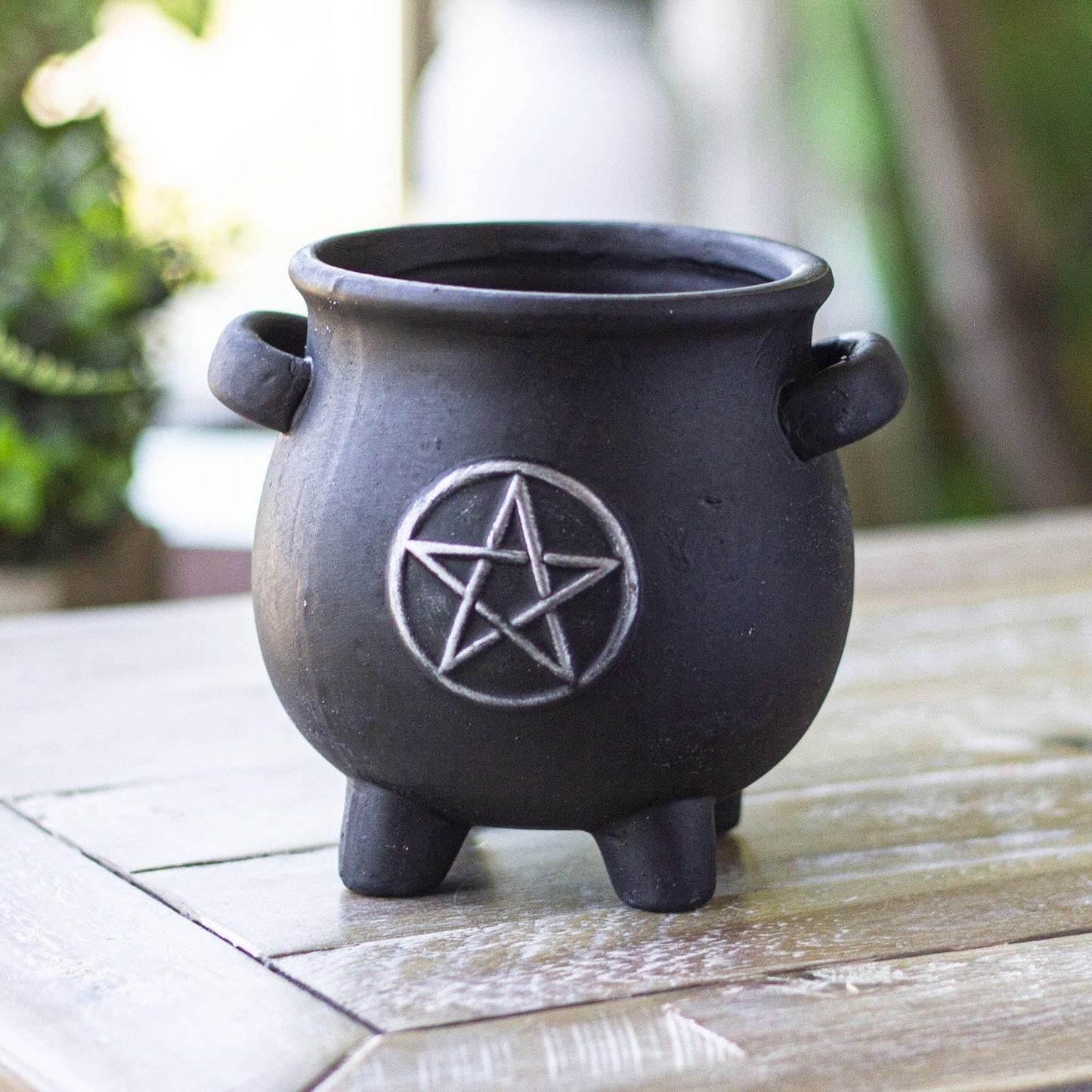 Cauldron Pentagram Planter Pot