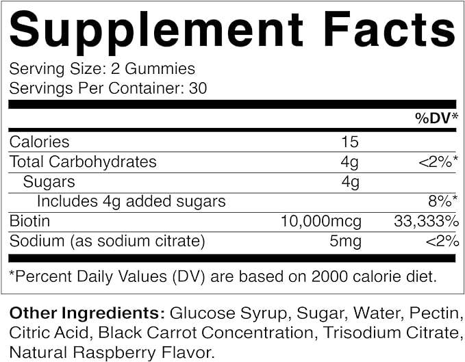 Biotin Gummies 10,000mcg