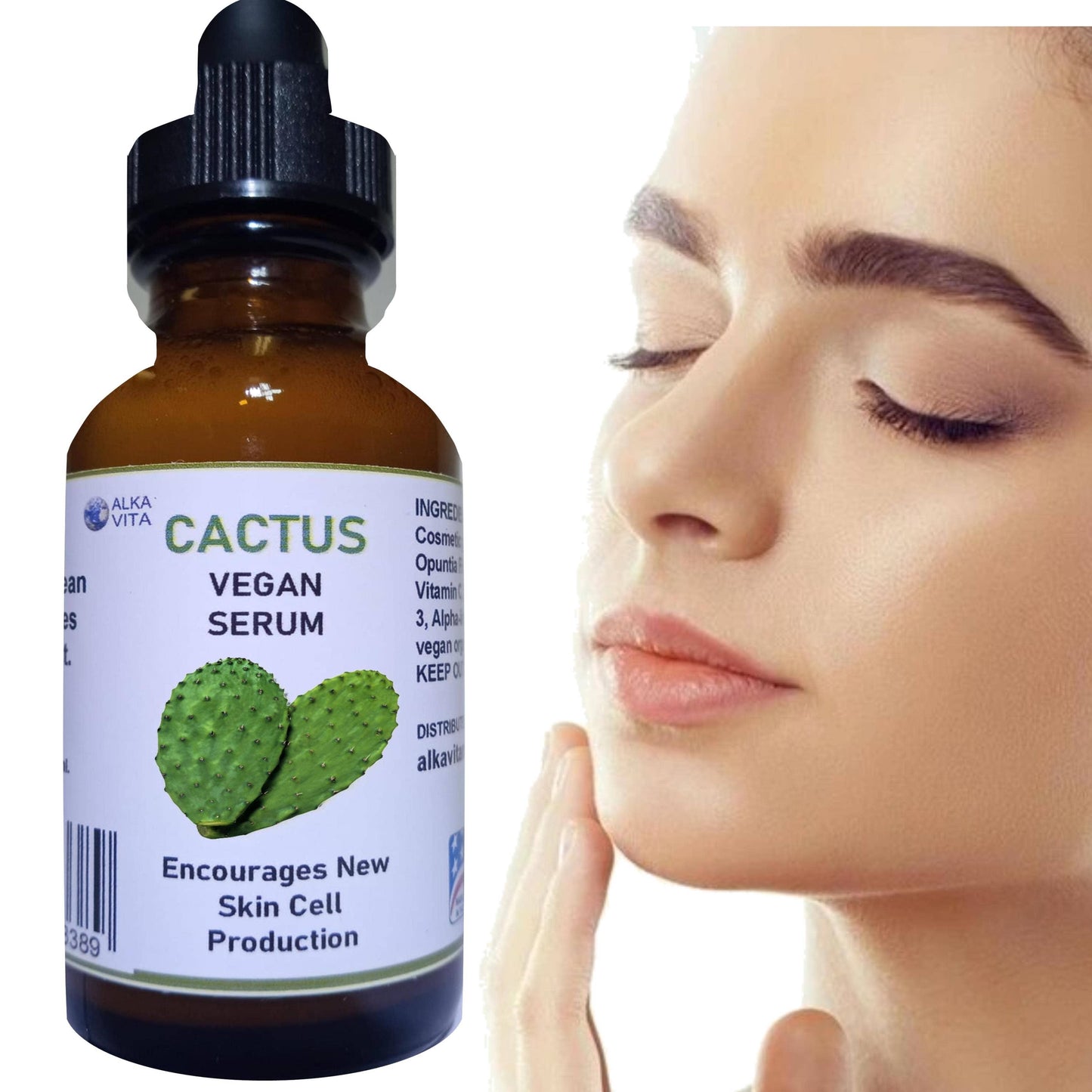 Cactus Vegan Serum New Face Skin Cell Production Anti-Aging