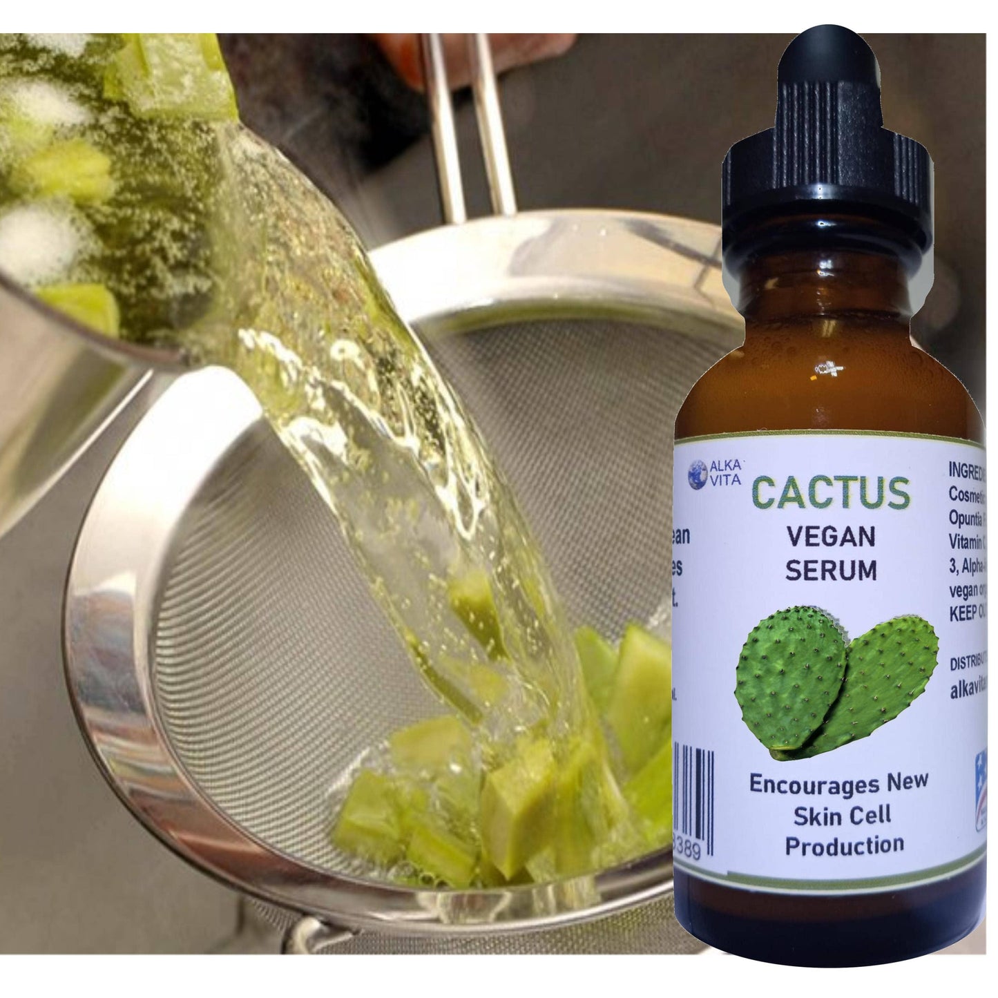 Cactus Vegan Serum New Face Skin Cell Production Anti-Aging