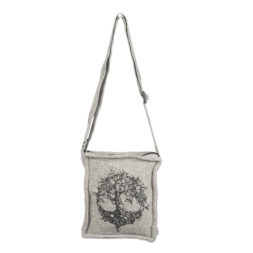 Tree Of Life Zipper Closure Crossbody