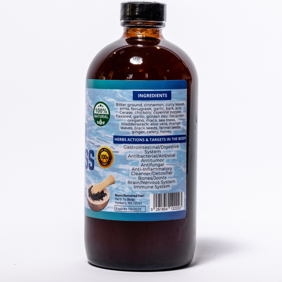 Herb To Body - Super Sea Moss Bitter - Herbal Bitter - 16oz Bottle