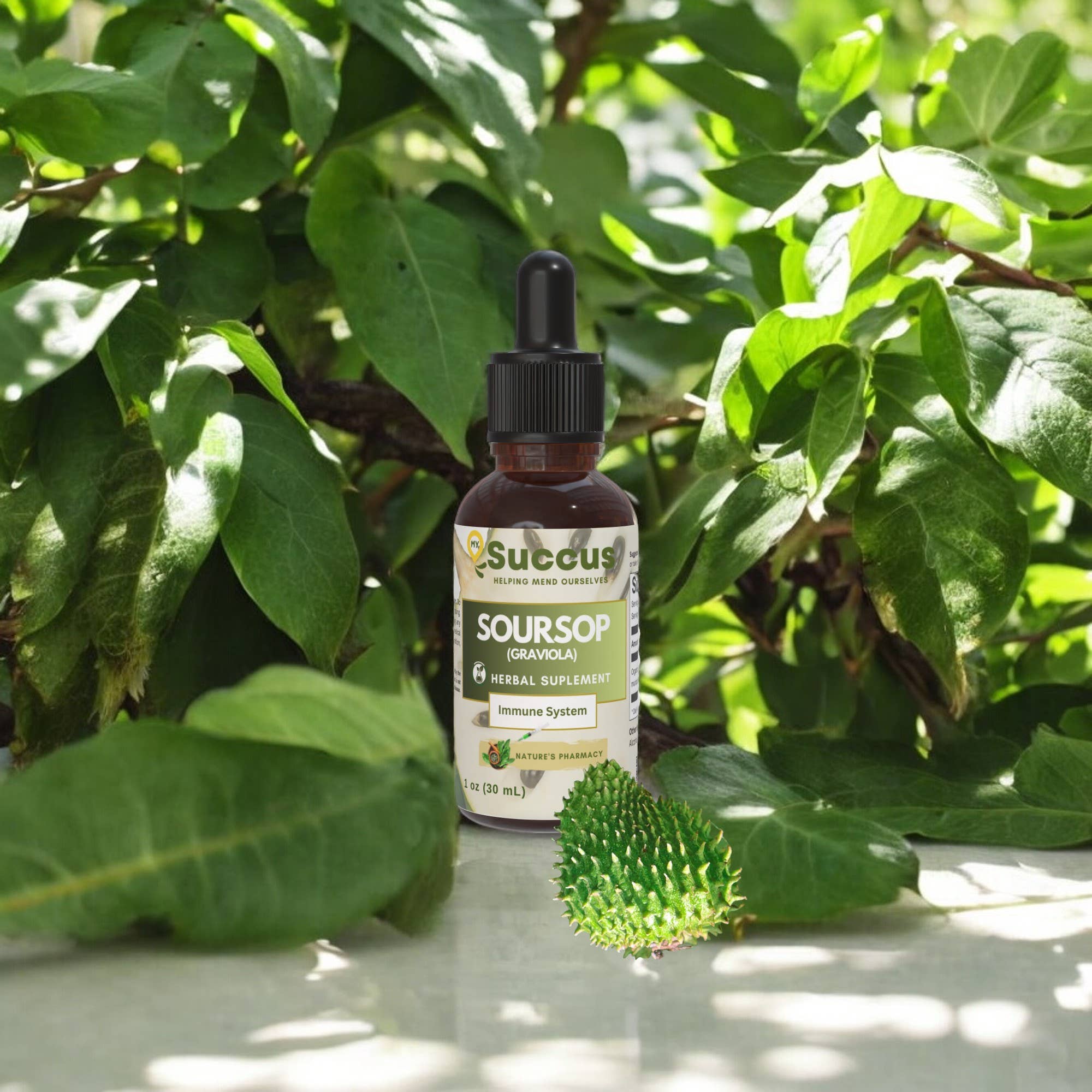 Soursop Tincture | Immune System (High Potency) | Alcohol Free | 1 fl oz