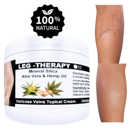 Varicose Vein Leg Therapy Relief Cream Silica Hemp Seed Oil