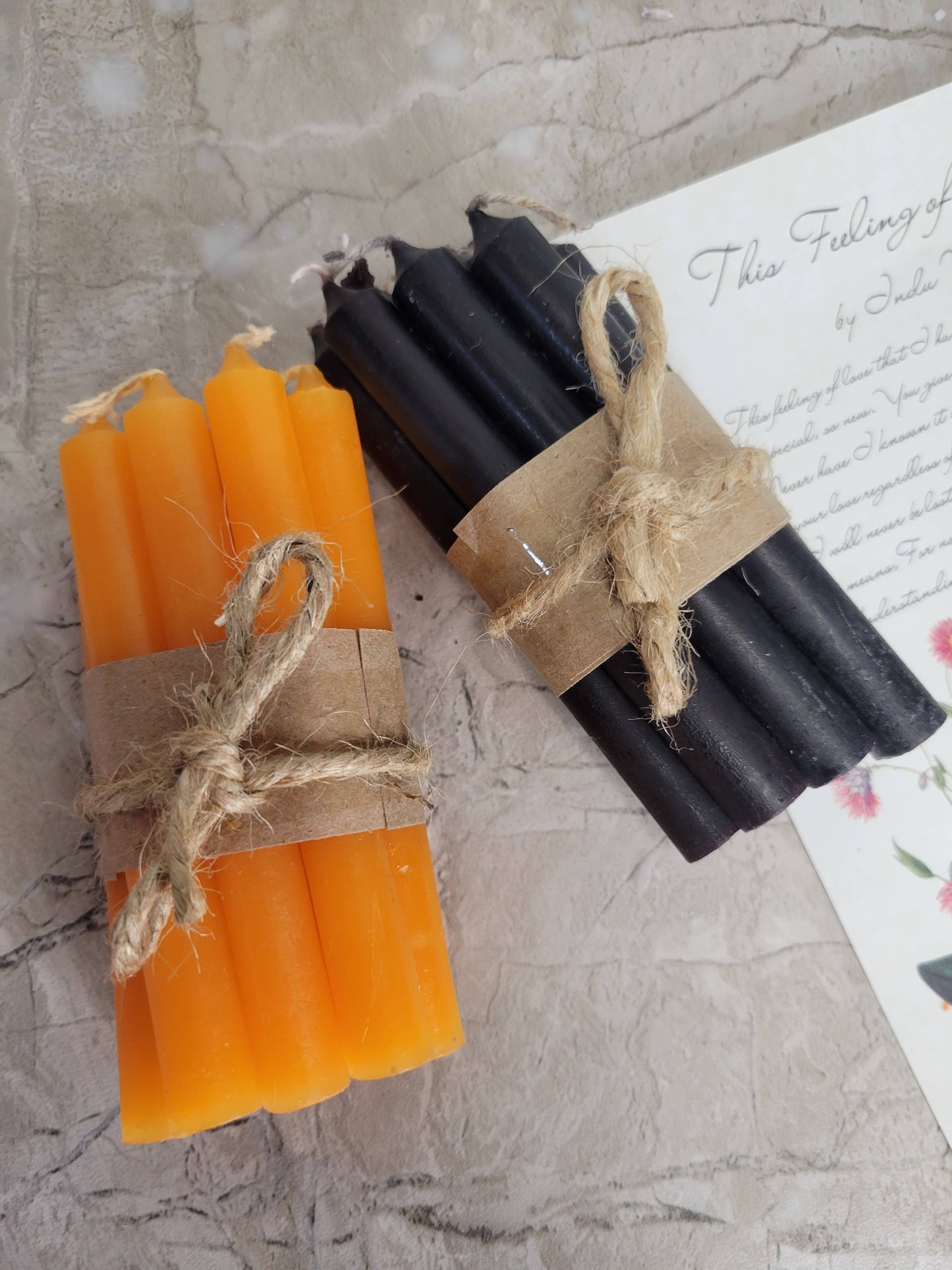Packs of 10 colored spell candles, Chime Candle 4 Inches