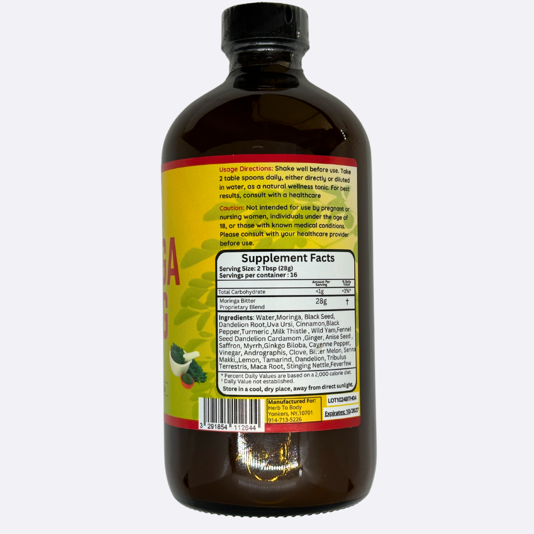 Moringa Living Bitter | Oral Supplement | 16oz