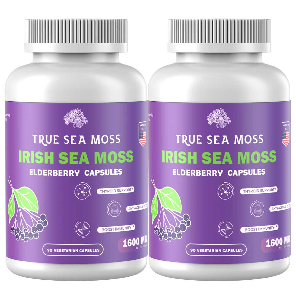 TrueSeaMoss - ELDERBERRY NATURAL SEA MOSS CAPSULES: 1 Pack