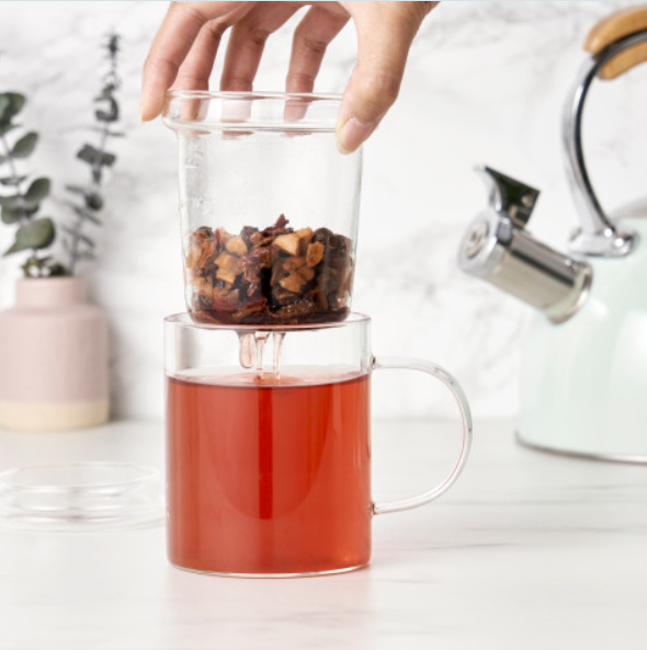 Blake™ Glass Loose Leaf Tea Infuser Mug w/Lid