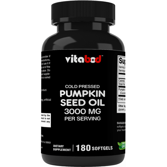 Cold Pressed Pumpkin Seed Oil 3000mg | 180 Softgels