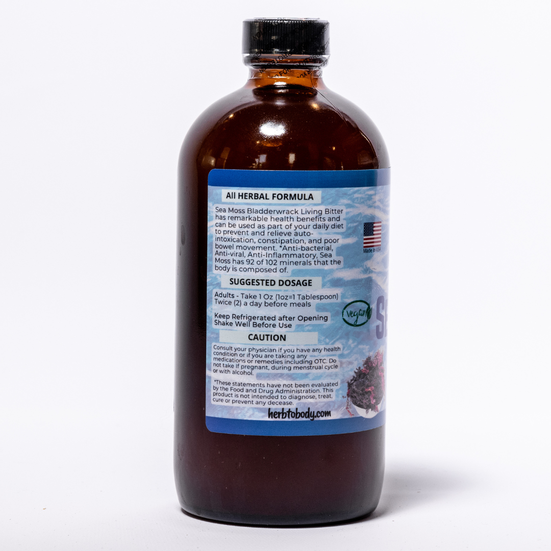 Herb To Body - Super Sea Moss Bitter - Herbal Bitter - 16oz Bottle