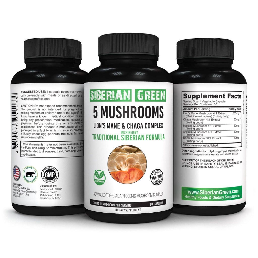 5 Mushrooms Formula |  60 Capsules