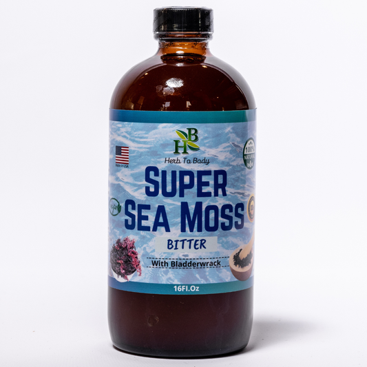 Herb To Body - Super Sea Moss Bitter - Herbal Bitter - 16oz Bottle