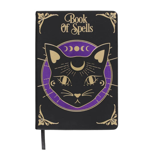 PACIFIC GIFTWARE - 15321 Black Cat Mystic Mog Book of Spells Journal C/24